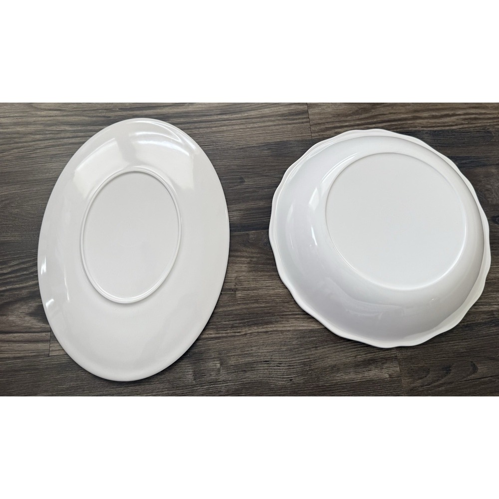 Platter & Serving Bowl Set Coastal Beach Seaside Nautical Tropical Resort Island - Picture 4 of 8